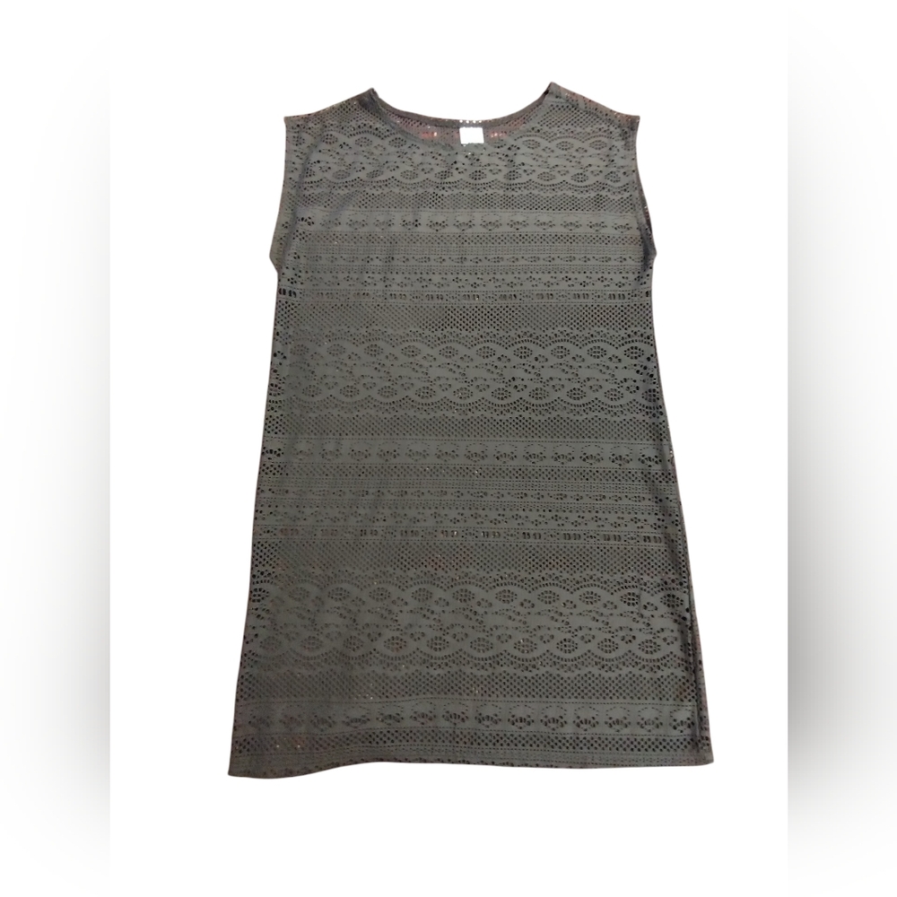 **Like New! 2/$10 Merona Sleeveless Lace  Bathing Suit Cover Up Small Brown